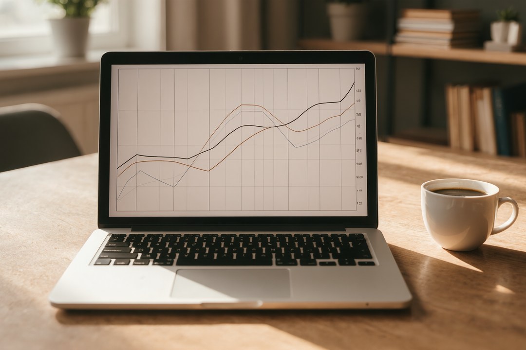 Photo Stock market graph