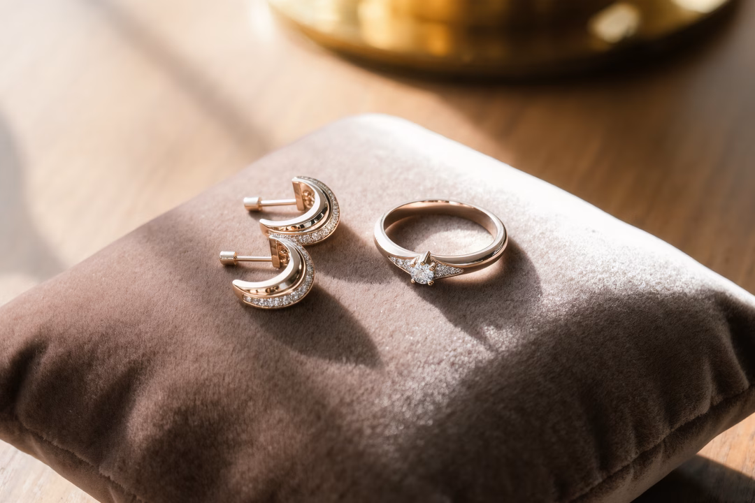 Photo Elegant earrings
