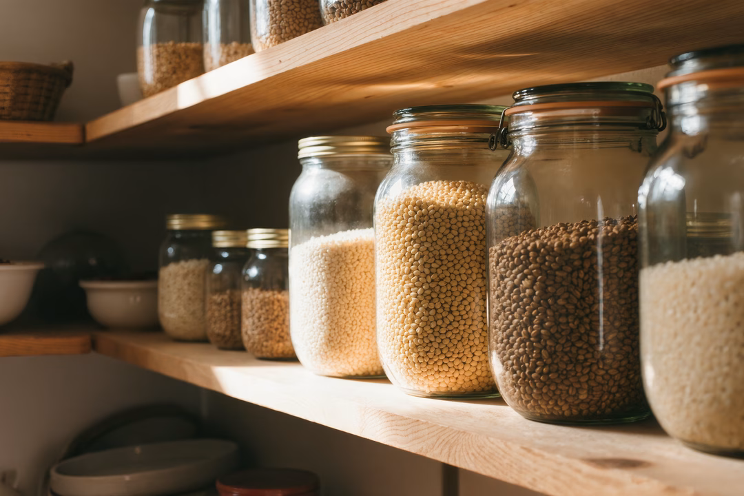 Photo Food storage shelves